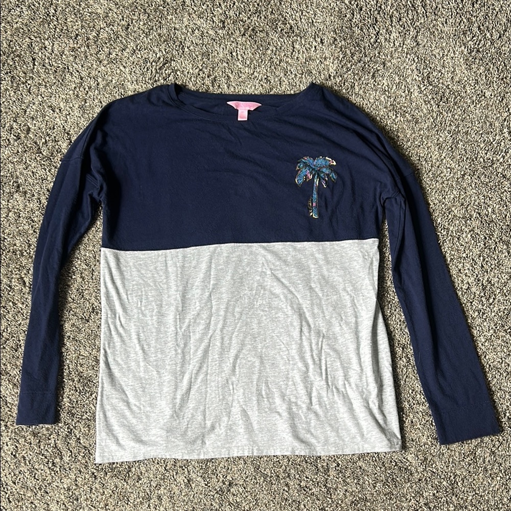 Lilly Pulitzer Navy and Grey Finn